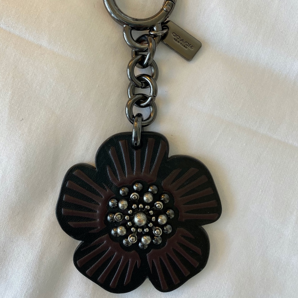 COACH Tea Rose Bag Charm EUC 17449